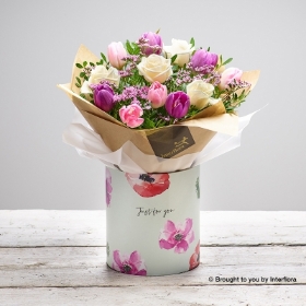 Pretty Rose & Tulip Gift Box