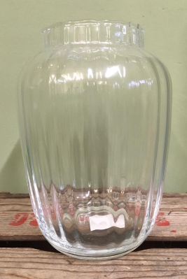 Ribbed Glass Vase