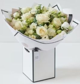 Beautifully Simple Luxury White Flower Bouquet