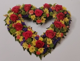 Florist Choice Open Loose Heart Tribute